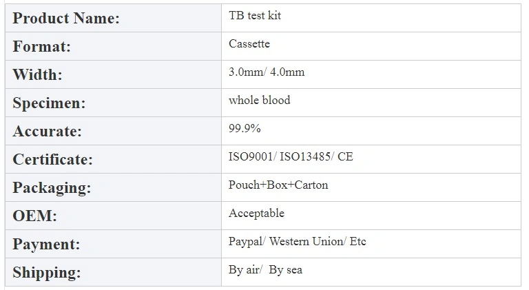 One Step Rapid Tb Test Strips Tuberculosis Testing Kit